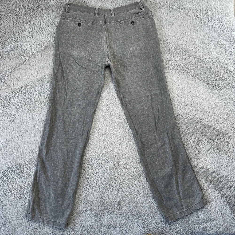 Burberry London Pants Men's 36 Slim Fit Grey Textured Cotton Chinos Actual 34x32